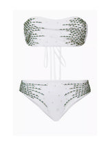 Ophelia Hand Embroidered Bikini Top White