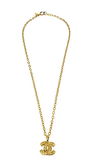 Chanel CC Chain Pendant Necklace gold