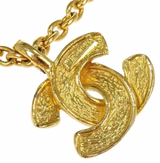 Chanel CC Chain Pendant Necklace gold