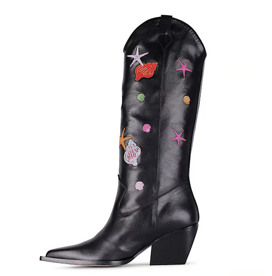 Oceanus x Terry De Havilland Black Boots