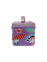 Seahorse Vanity Box Bag Purple