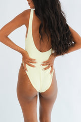 Orca Hand Beaded Yellow Swimsuit - Oceanus Swimwear
