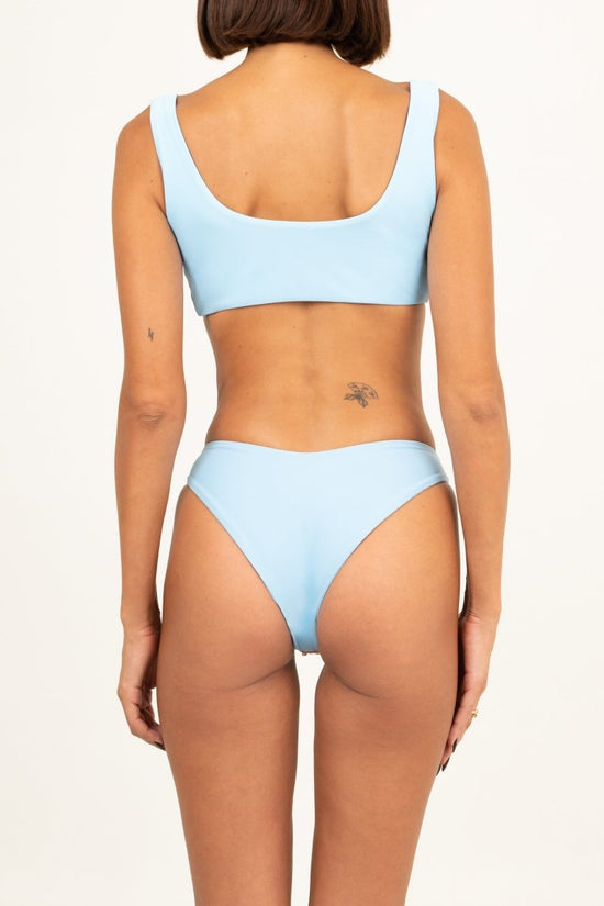 Orla Tie In The Middle Bikini Bottom Blue - Oceanus Swimwear