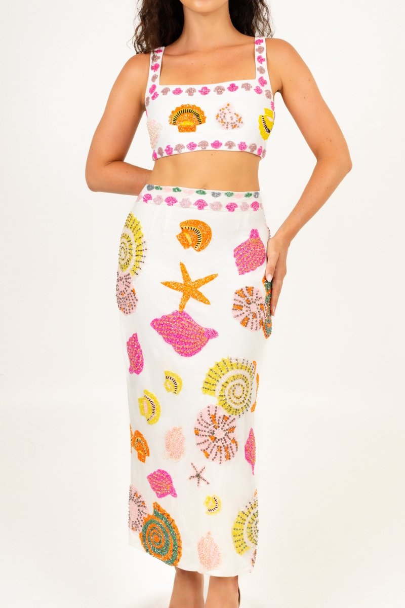 New York Hand - Embroidered Top - Oceanus Swimwear
