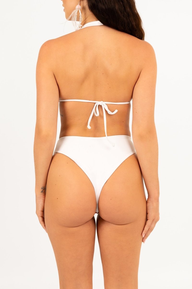 Scarlett Hand Embroidered Luxe Bikini Bottom - Oceanus Swimwear
