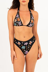 Scarlett Hand Embroidered Luxe Bikini Bottom - Oceanus Swimwear