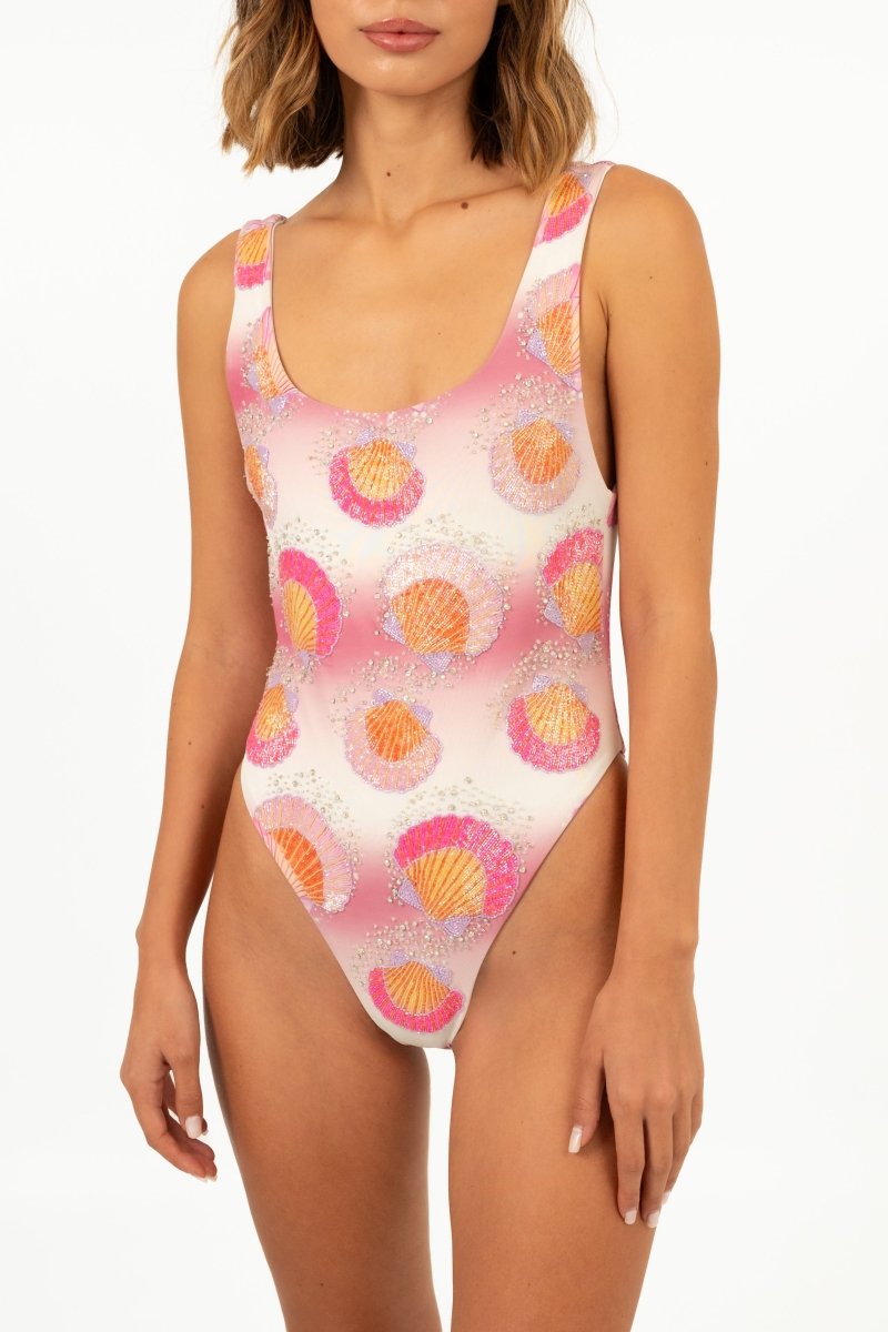 Belle Hand Beaded Swimsuit - Oceanus Swimwear