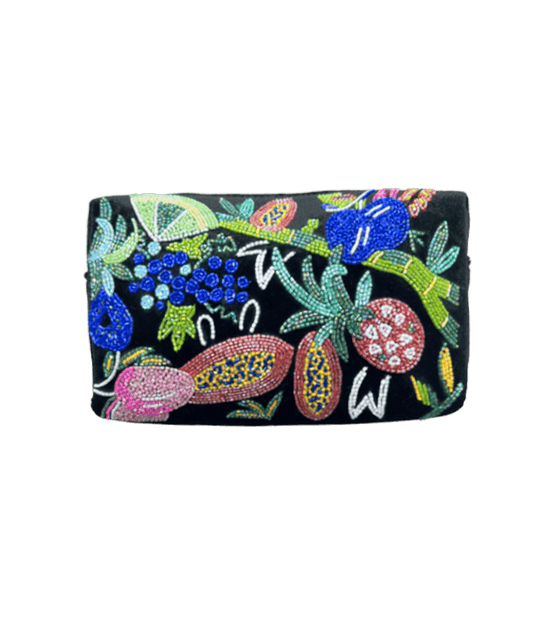 Carmensita Hand embroidered Makeup bag Christina Milian - Oceanus Swimwear