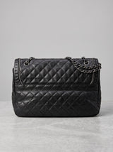 Chanel Black Small Quilted Calfskin Istanbul Accordion Flap Leather Pony-style calfskin