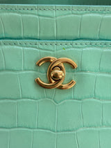 Chanel small tote Crocodile Embossed Calfskin & Gold-Tone Metal Green