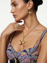 Pearl Drop Starfish Necklace