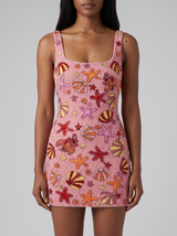 Disney | Oceanus Fully Hand Beaded Shell Dress Pink