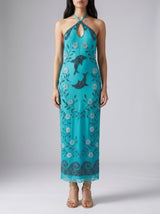 Dolphin Halterneck Maxi Dress