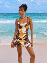 Kulani Kinis x Oceanus Golden Sunset Beaded Mini Dress