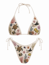 Manta Ray and Turtle Multi color Bikini Bottom