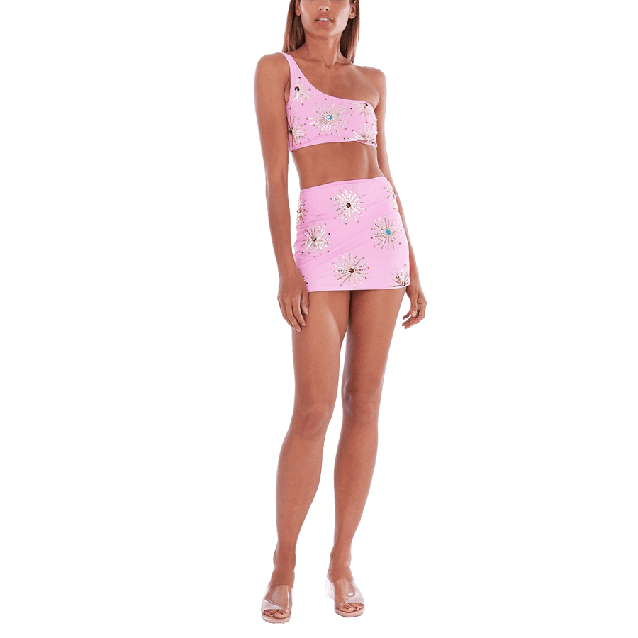 Callie Co-ord Pink Top - Oceanus Swimwear