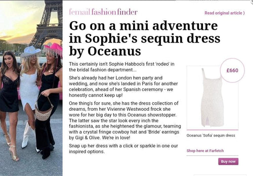 Farfetch exclusive Sofia dress seen on Sophie Habboo - Oceanus Swimwear