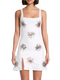 Callie Luxury Embellished Party Dress White