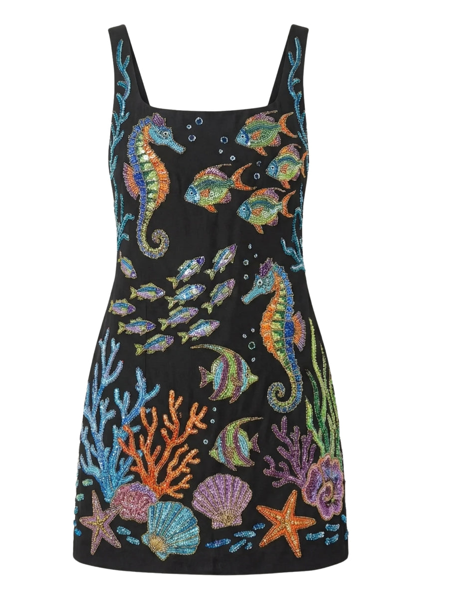 Sea Horse and Fish Mini Dress