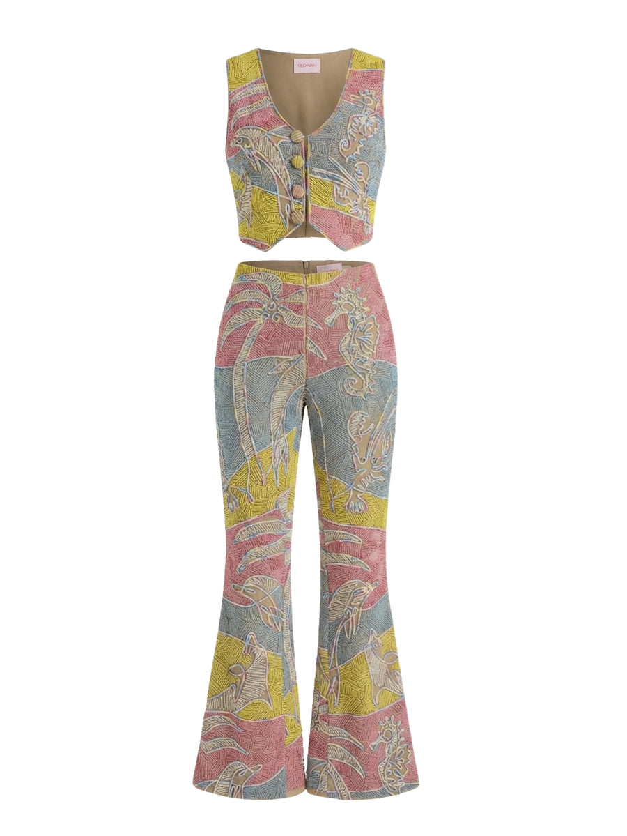 Sunset Reef Embellished Waistcoat