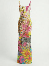 Safari Garden Beaded Maxi Dress