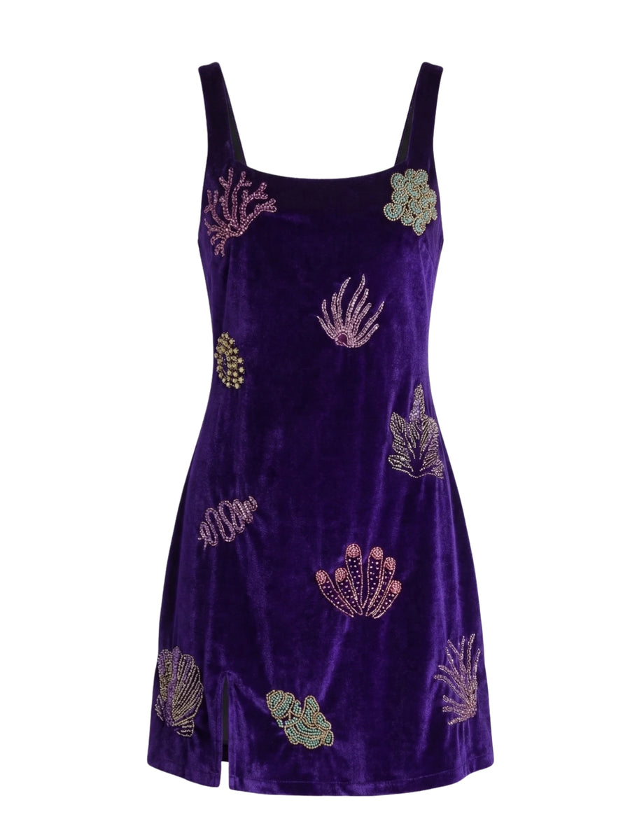 Coral Purple Mini Dress
