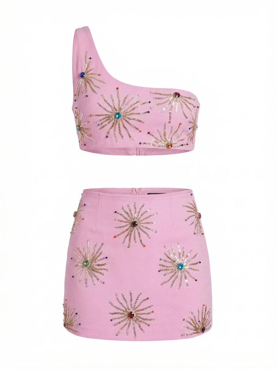 Callie Co-ord Pink Top