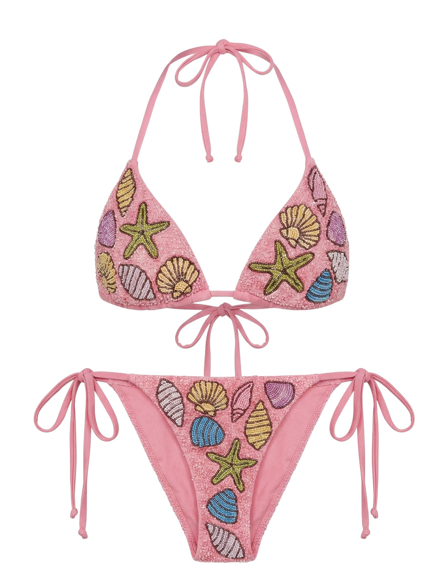Coral Starfish Pink Bikini Top