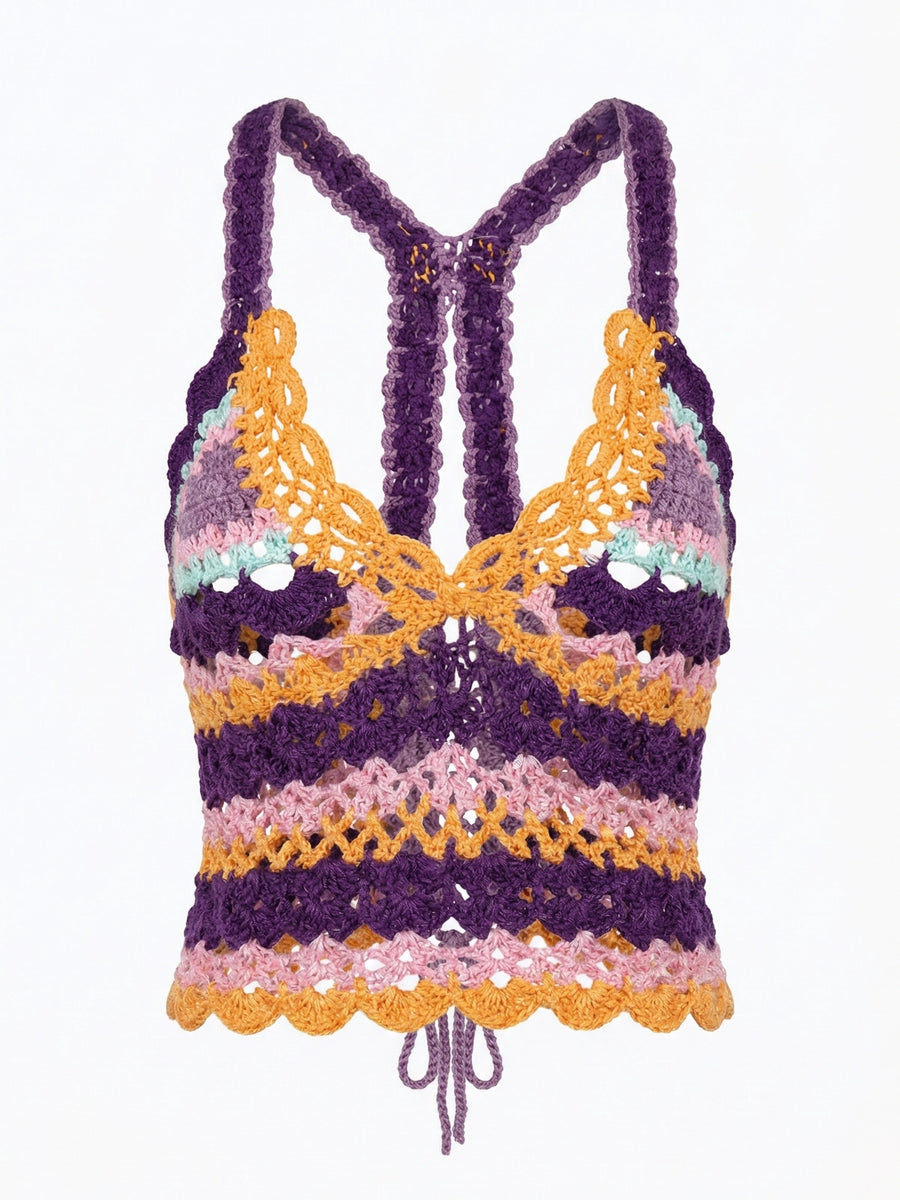 Crochet Purple Crop Top