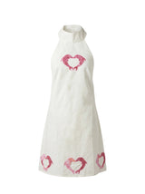Dolphin Heart Halter White Dress