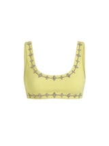 Aaliyah Embellished Bikini Top Yellow