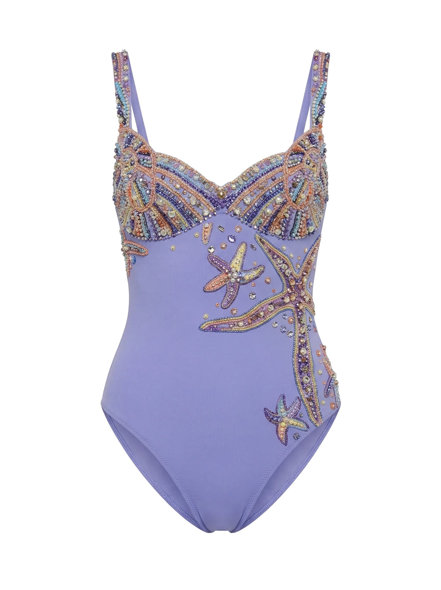 Selene Sea Shell Swimsuit Lilac