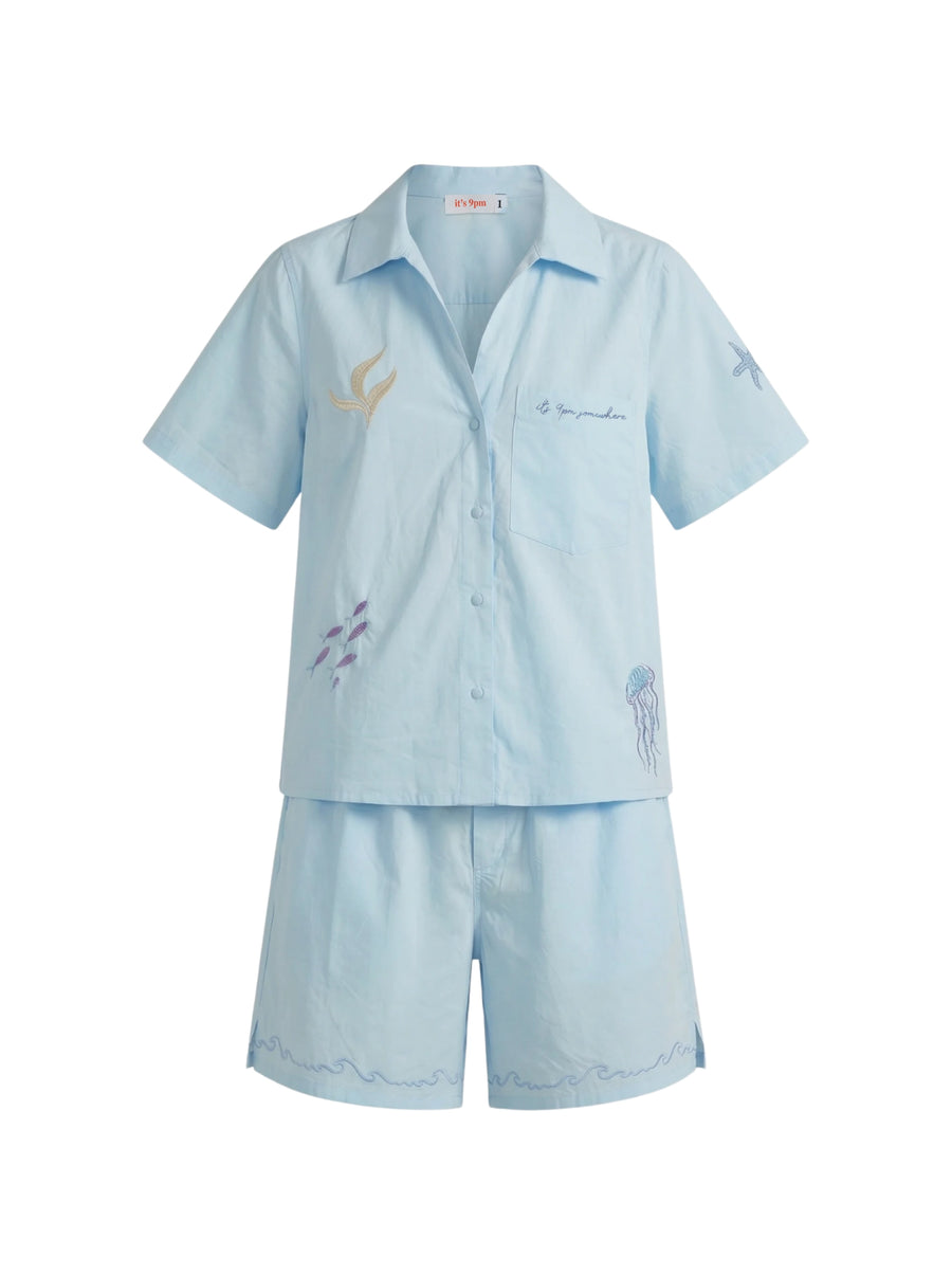 Oceanus x It's 9pm Matilda Blue Embroidery Set