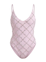 Rose Elegant High Cut Leg Swimsuit in Pink