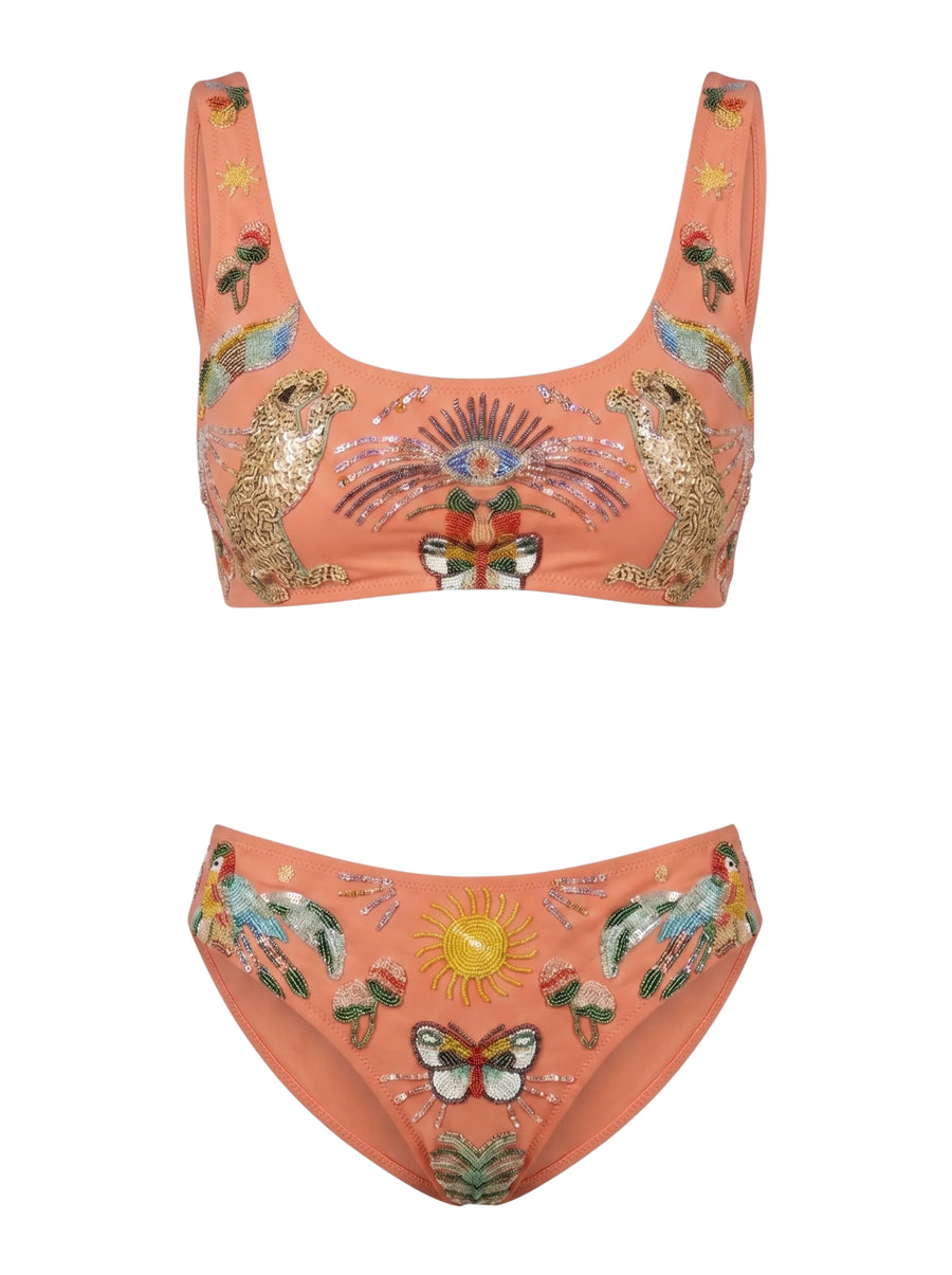 Aurelia Luxury Bikini Thick Strap Bikini Bottom Nude
