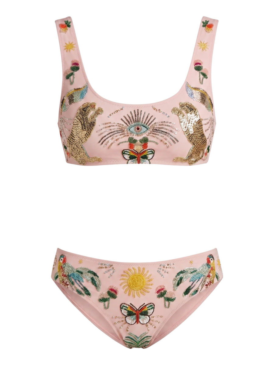 Aurelia Luxury Bikini Thick Strap Bikini Bottom Baby Pink
