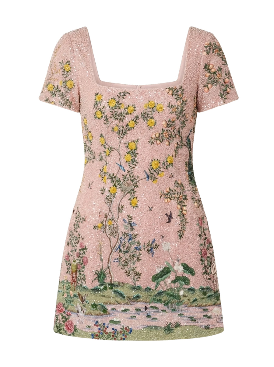 Pink Enchanted Garden Mini Dress