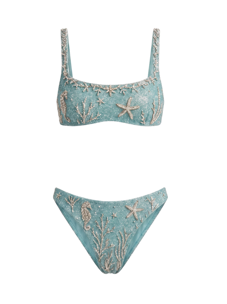 Ocean Starfish Green Bikini Bottom