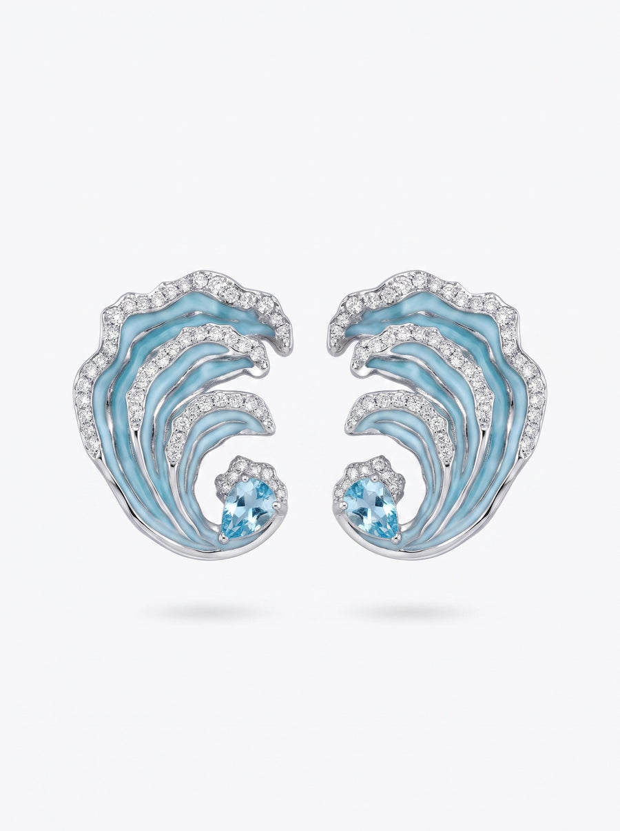 Blue Wave Earrings