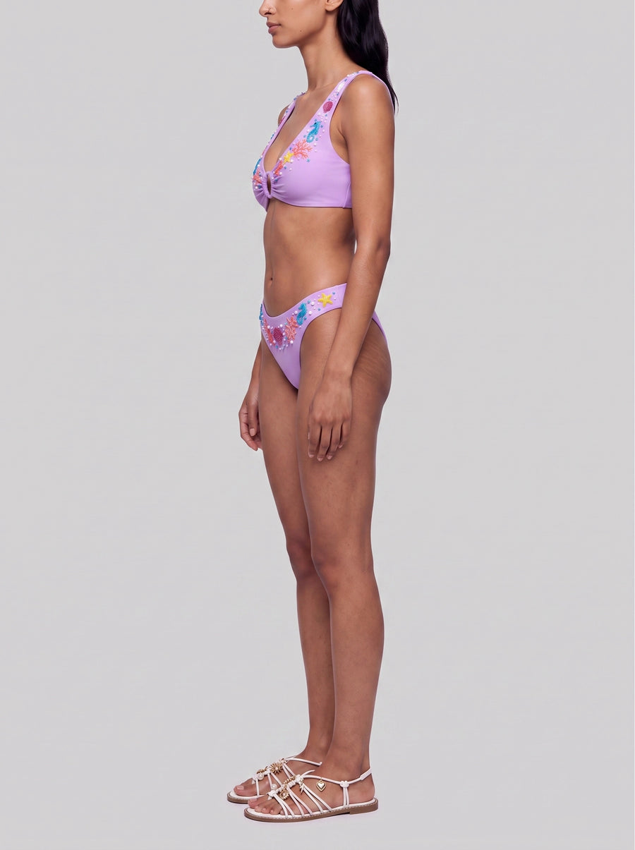 Oceanus Pearl Tide Multi-color Bikini Bottom