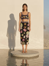 New York Hand-Embroidered Top Multi Colour