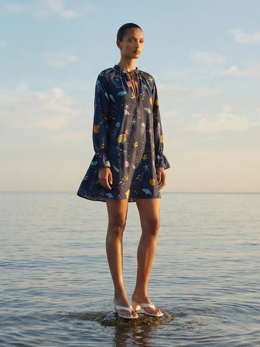 Oceanus x It's 9pm Margot Sealife Dress
