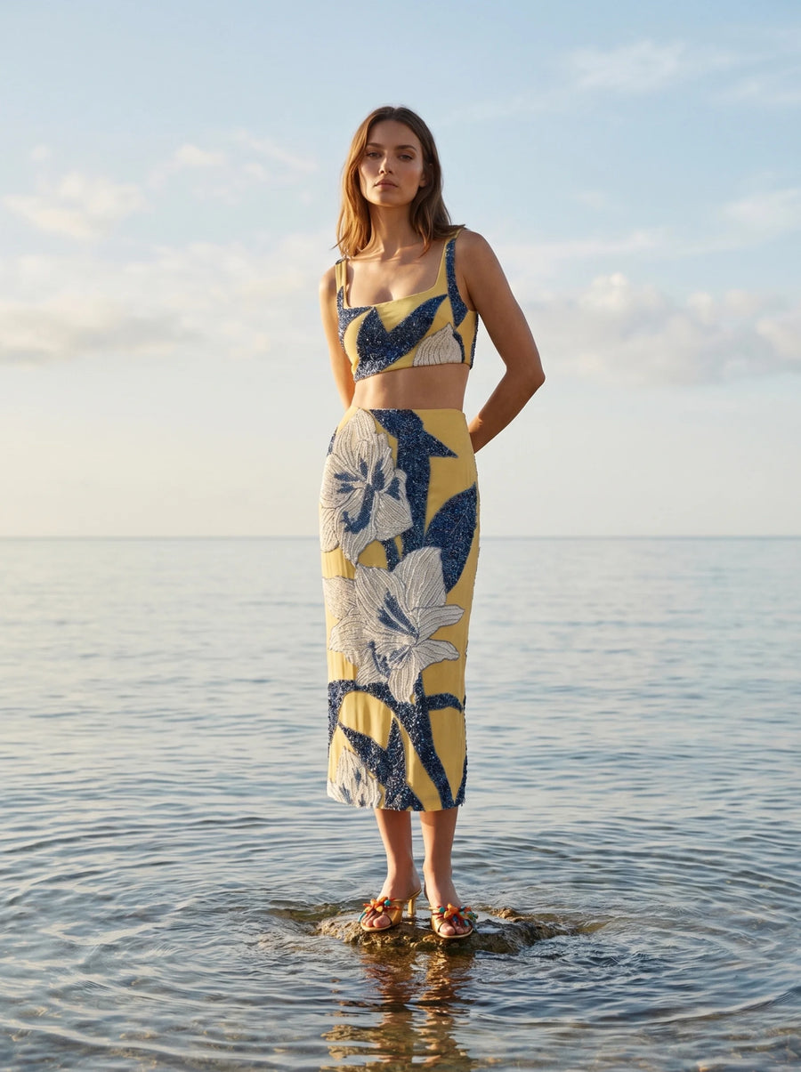 Sunshine Bloom Co-ord Top Oceanus x By Poppy