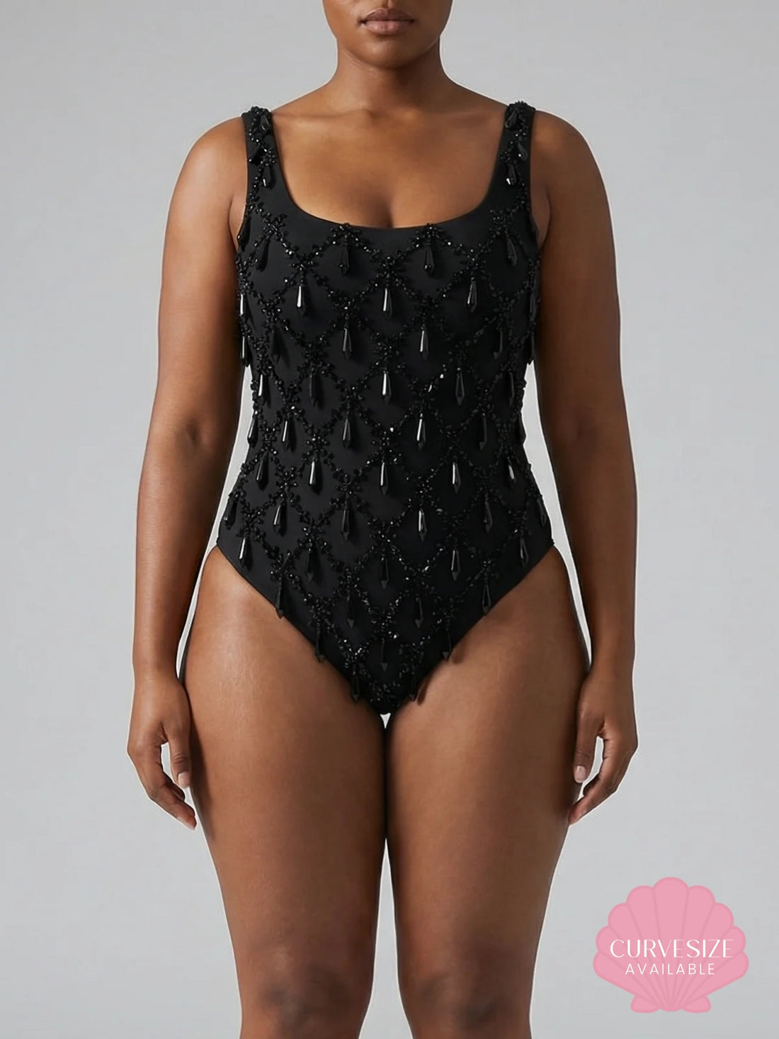Calliope Crystal One Piece Swimsuit Black