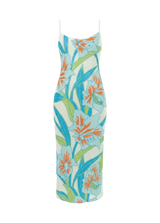 Delilah Blue Floral Midi Dress – Blue floral midi style long dress – Oceanus Swimwear