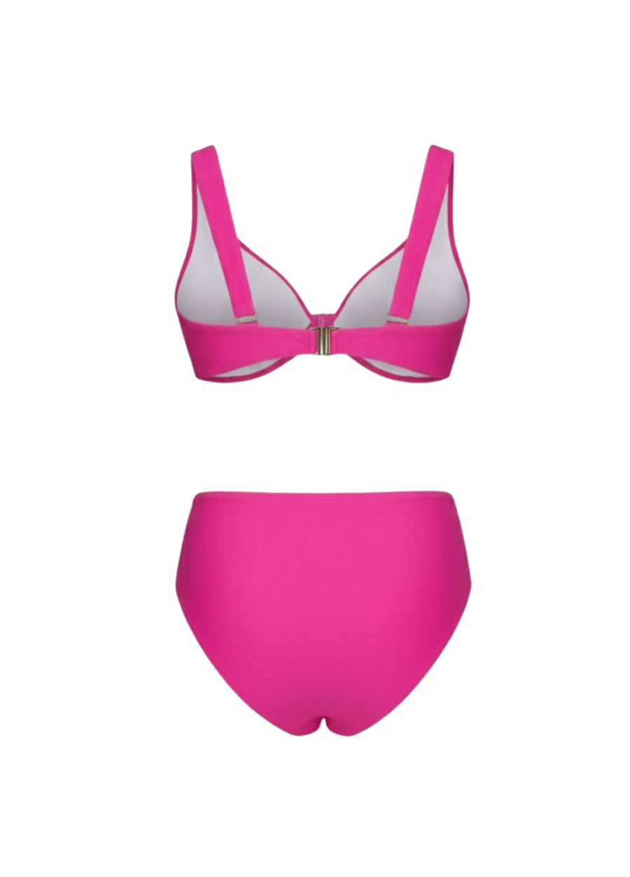 Oceanus x Zandra Rhodes Nebula Shell Bikini Top - Fuchsia