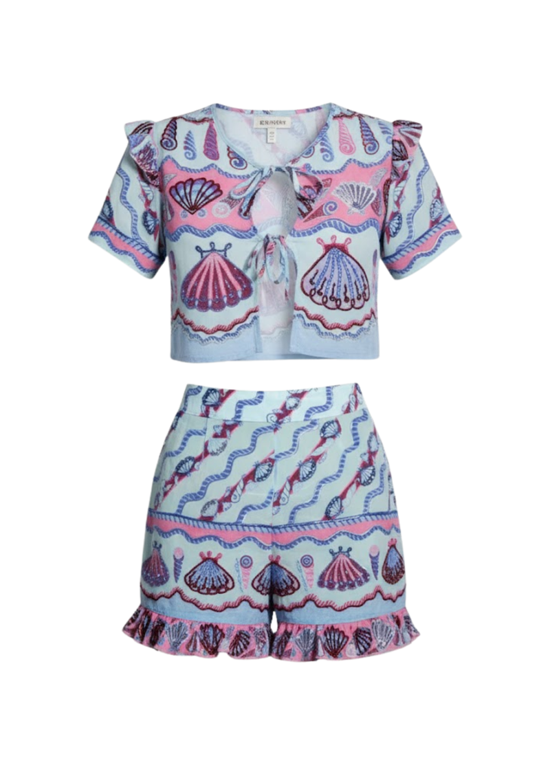 Blue Orabella Dream Top - Oceanus x Zandra Rhodes