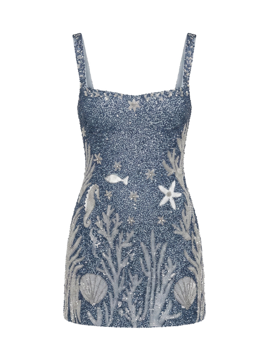 Coastal Mini Dress Multi Colour