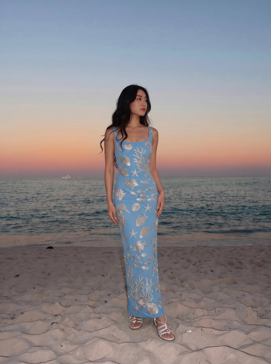 Coraline Multi Colour Long Dress