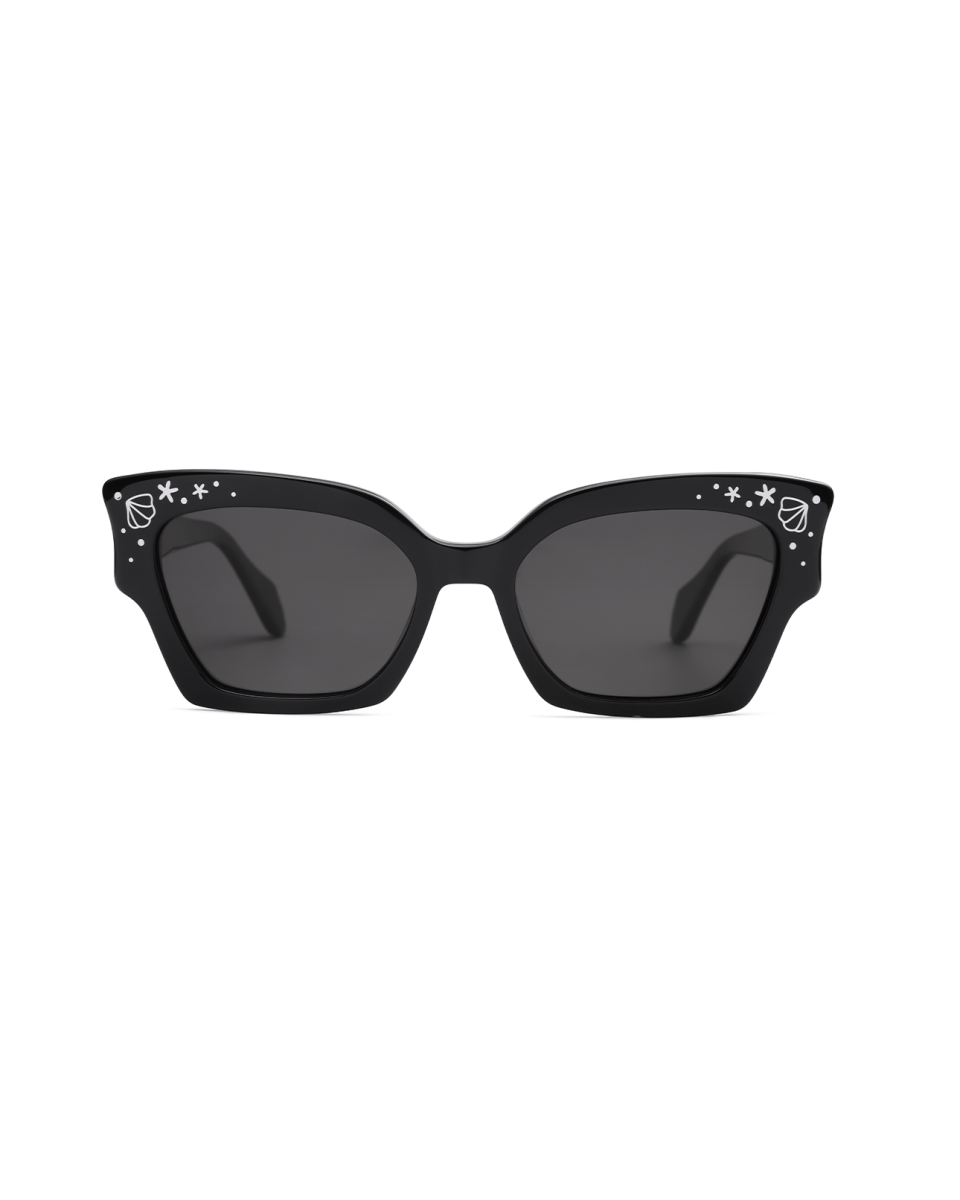 Oceanus x SOJOS Melody Sunglasses Black